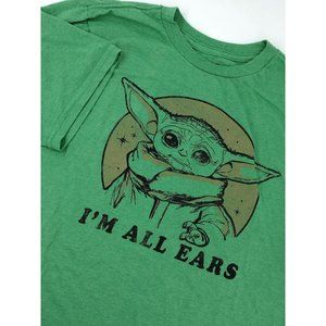 Star Wars "I'm All Ears" Green Character Tee Shirt‎ Size S